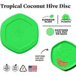 Project Hive Pet Company Hive Tropical Coconut Scented Disc & Lick Mat Dog Toy, Green 8 Project Hive Pet Company Hive Tropical Coconut Scented Disc & Lick Mat Dog Toy, Green -Pup Haven Sales Store 806142 PT2. AC SS1800 V1683565371