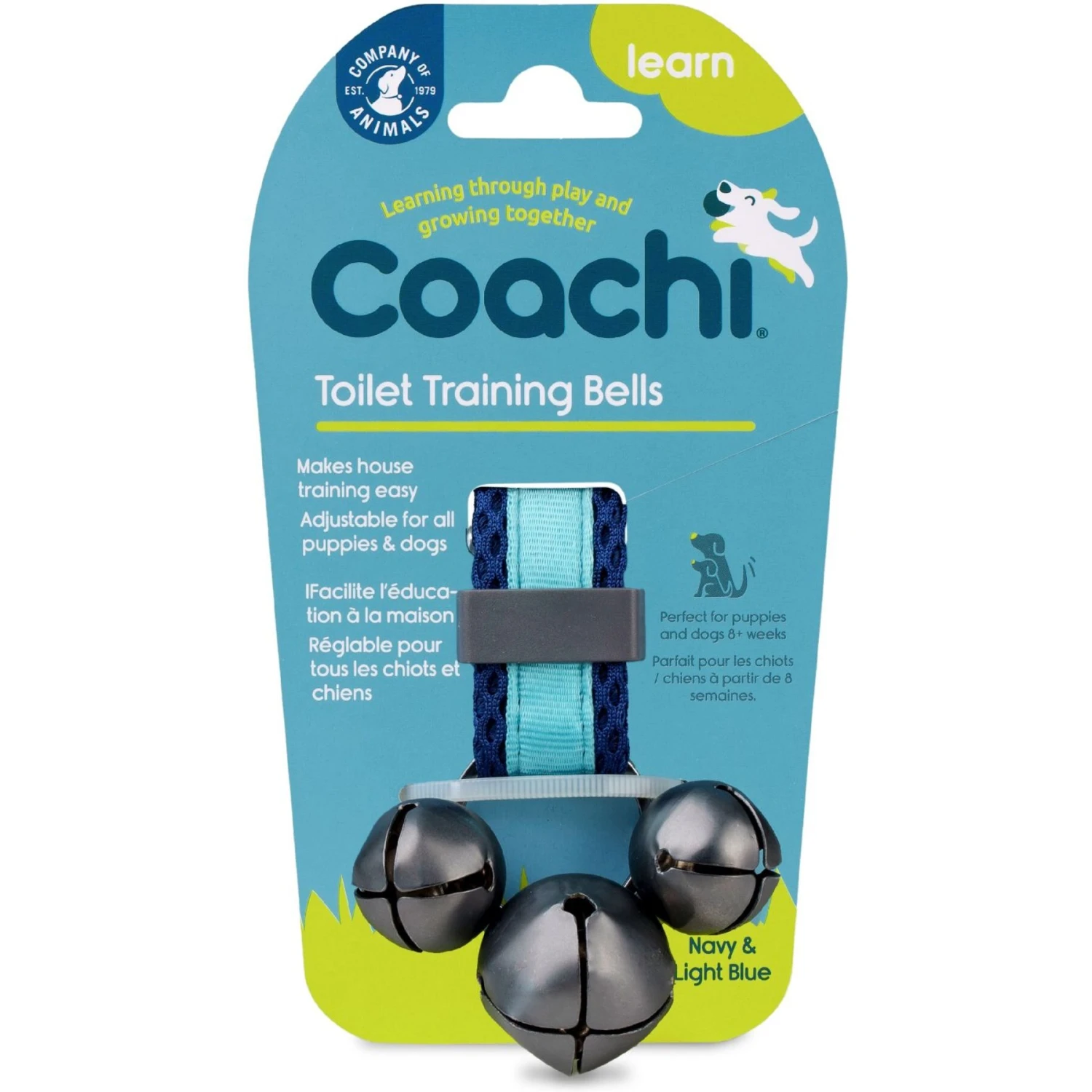 Coachi Toilet Dog Training Bells, Navy 3 Coachi Toilet Dog Training Bells, Navy - Image 3