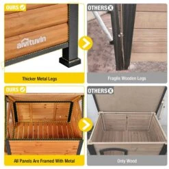 Aivituvin Strong Iron Frame Outdoor Dog House With Porch, Small 9 Aivituvin Strong Iron Frame Outdoor Dog House With Porch, Small -Pup Haven Sales Store 812766 PT3. AC SS1800 V1679591652