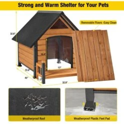 Aivituvin Strong Iron Frame Outdoor Dog House With Porch, Small 11 Aivituvin Strong Iron Frame Outdoor Dog House With Porch, Small -Pup Haven Sales Store 812766 PT5. AC SS1800 V1679591965