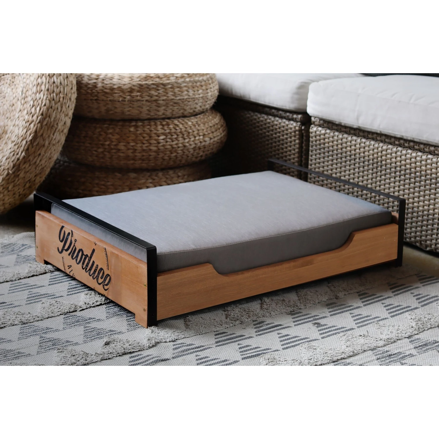 ZooVilla Country Crate Dog Bed, Brown, Medium 2 ZooVilla Country Crate Dog Bed, Brown, Medium - Image 2