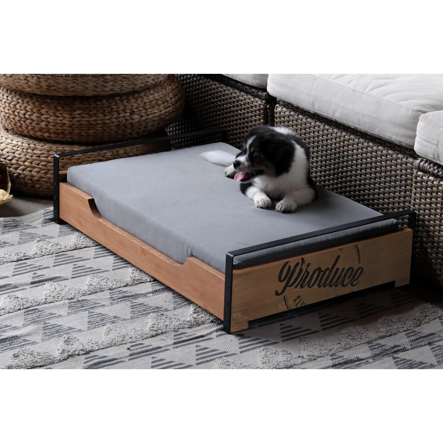 ZooVilla Country Crate Dog Bed, Brown, Medium 3 ZooVilla Country Crate Dog Bed, Brown, Medium - Image 3