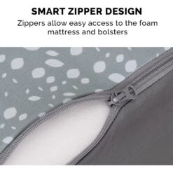 FurHaven Plush Fur & Almond Print Memory Foam Top Deluxe L-Chaise Sofa Cat & Dog Bed -Pup Haven Sales Store 824686 PT7. AC SS1800 V1703798348