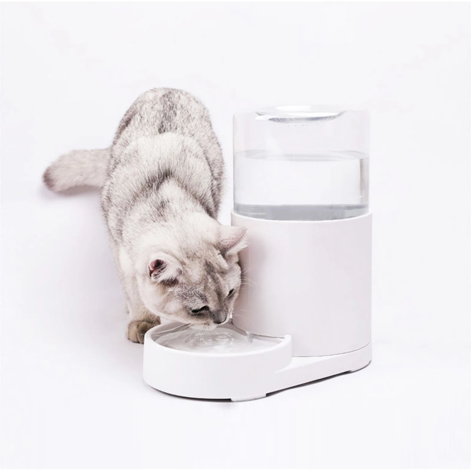 Hanamya Automatic Water Dispenser With 3 Liter Capacity Dog & Cat Waterer, White 3 Hanamya Automatic Water Dispenser With 3 Liter Capacity Dog & Cat Waterer, White - Image 3