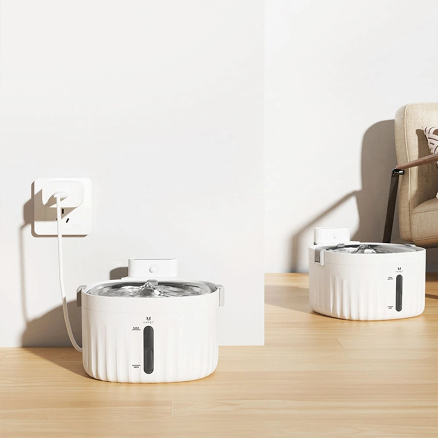 Hanamya Automatic Dog & Cat Water Fountain, White 1 Hanamya Automatic Dog & Cat Water Fountain, White