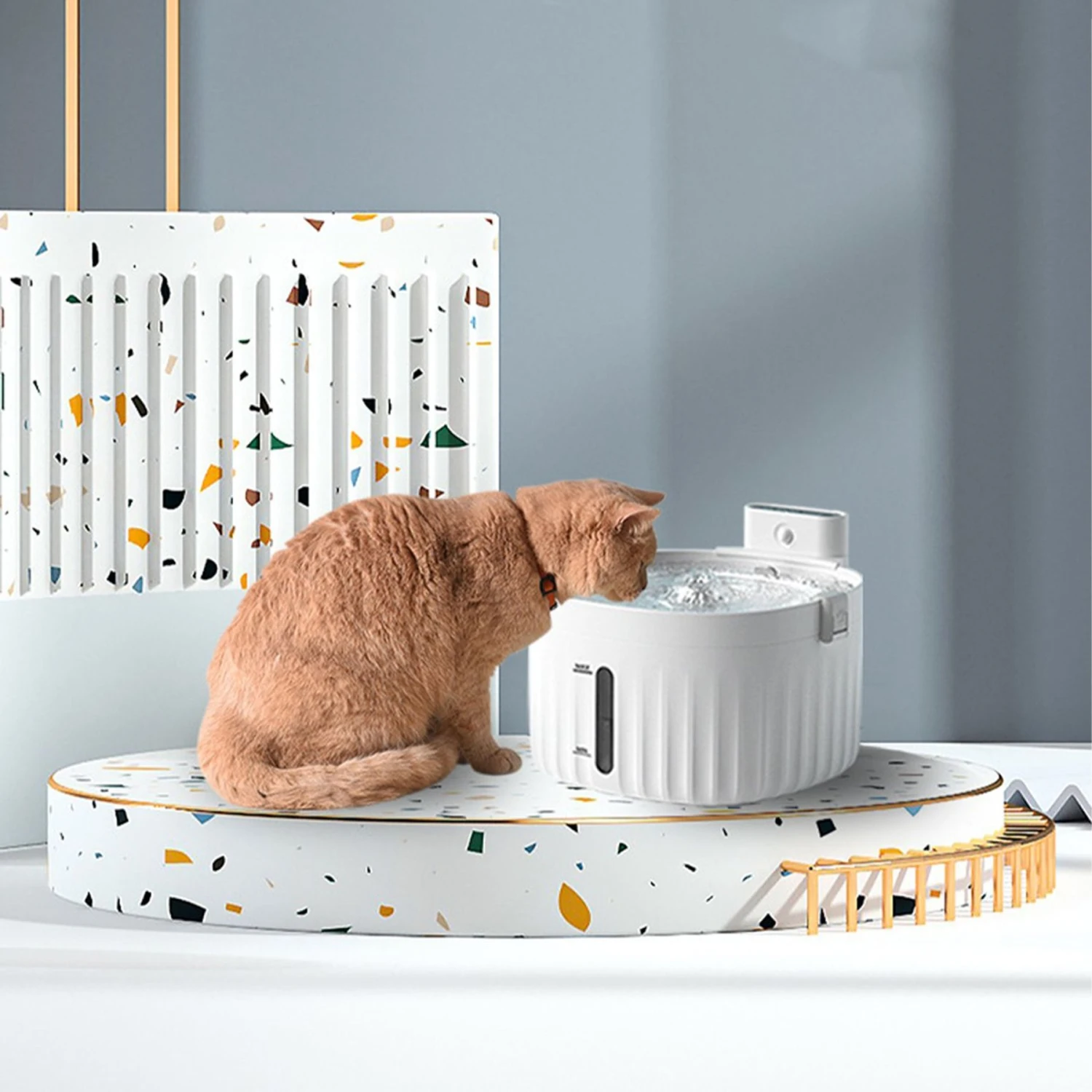 Hanamya Automatic Dog & Cat Water Fountain, White 3 Hanamya Automatic Dog & Cat Water Fountain, White - Image 3