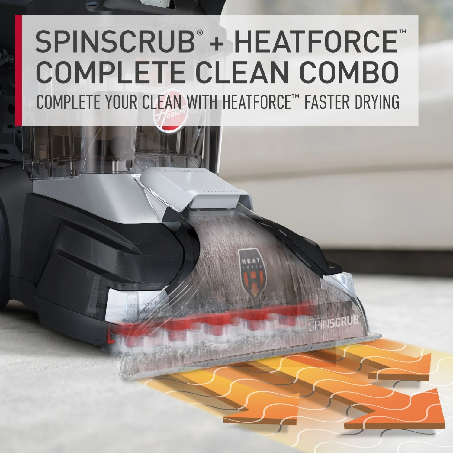 Hoover Powerscrub Xl Dog & Cat Carpet Cleaner, Black 3 Hoover Powerscrub Xl Dog & Cat Carpet Cleaner, Black - Image 3