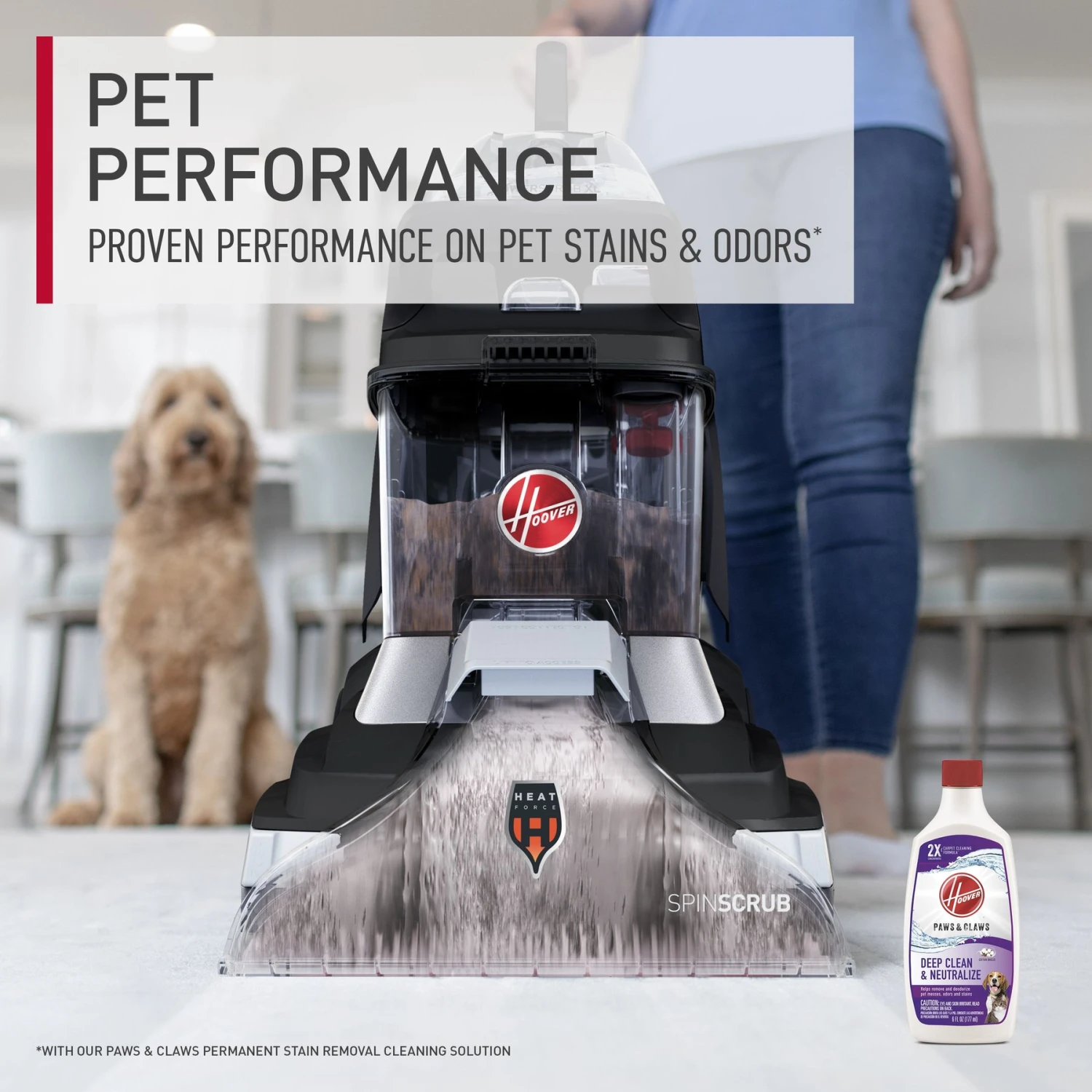 Hoover Powerscrub Xl Dog & Cat Carpet Cleaner, Black 5 Hoover Powerscrub Xl Dog & Cat Carpet Cleaner, Black - Image 5