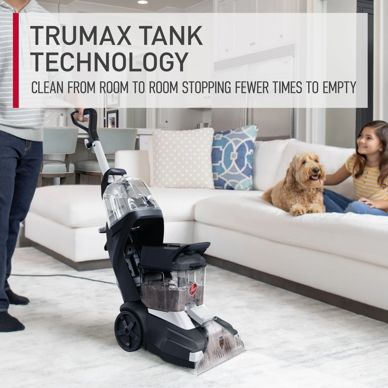 Hoover Powerscrub Xl Dog & Cat Carpet Cleaner, Black 6 Hoover Powerscrub Xl Dog & Cat Carpet Cleaner, Black - Image 6