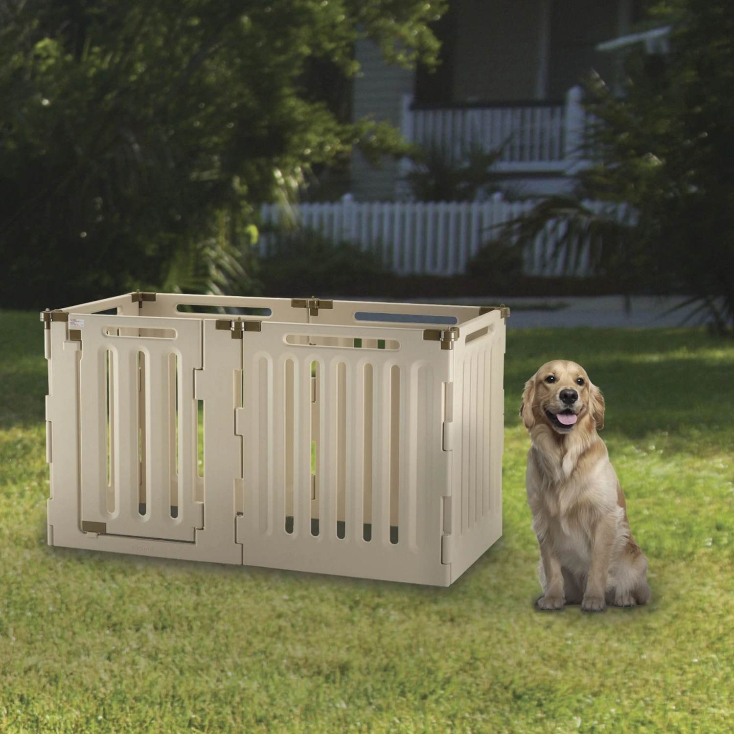 Richell 6-Panel Convertible Indoor/Outdoor Playpen For Dogs & Cats 4 Richell 6-Panel Convertible Indoor/Outdoor Playpen For Dogs & Cats - Image 4