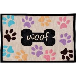 Loving Pets Woof With Multi Paws Fashion Dog Placemat