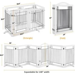 Yaheetech 6-Panel Foldable Wire Dog Gate -Pup Haven Sales Store 871606 PT2. AC SS1800 V1686078477