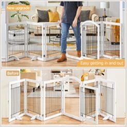 Yaheetech 6-Panel Foldable Wire Dog Gate -Pup Haven Sales Store 871606 PT5. AC SS1800 V1686078425