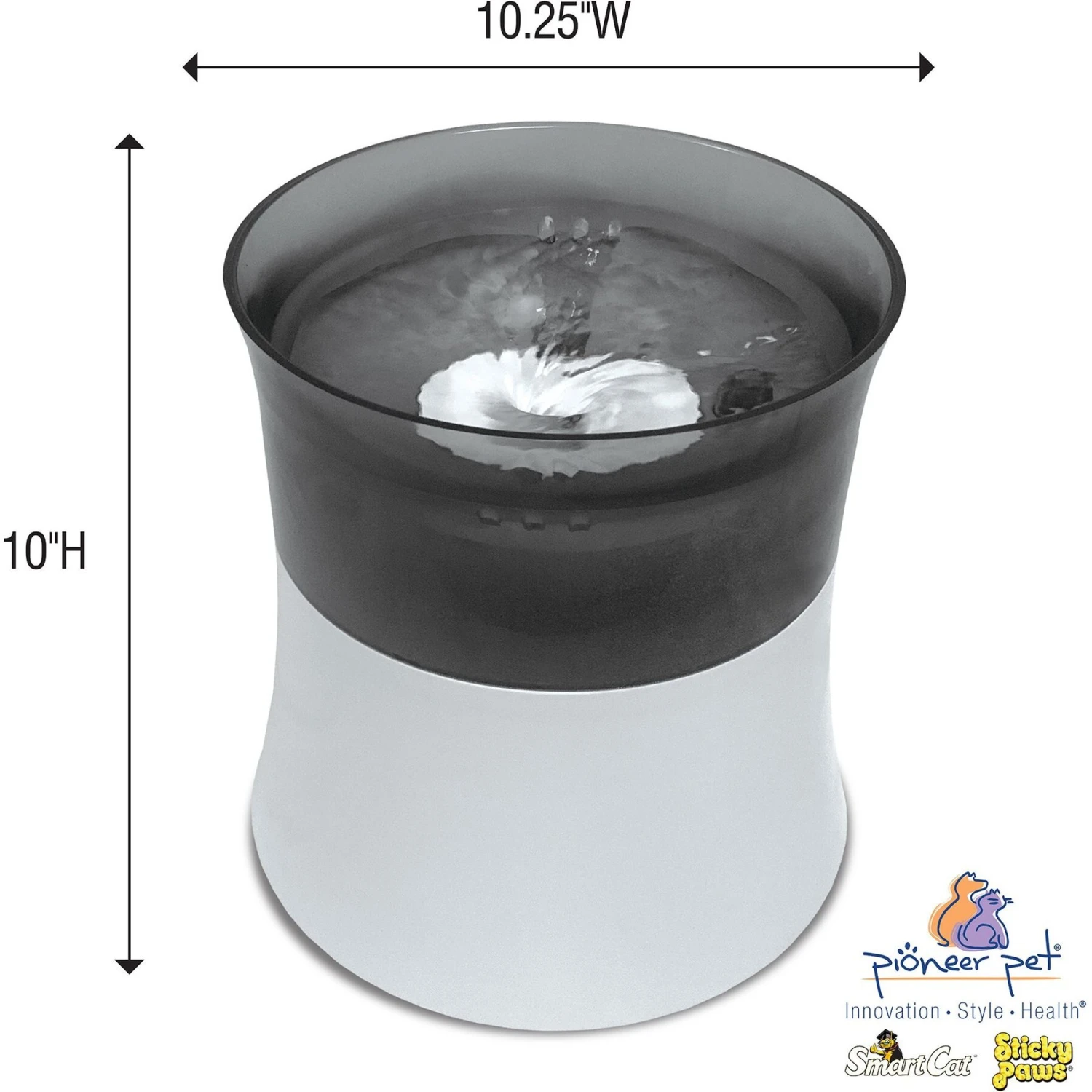 Pioneer Pet Vortex Elevated Drinking Dog Fountain, Gray, Medium 2 Pioneer Pet Vortex Elevated Drinking Dog Fountain, Gray, Medium - Image 2