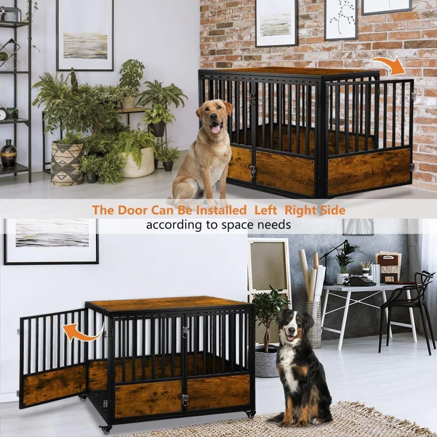 SMONTER Wooden Furniture Style Dog Crate 3 SMONTER Wooden Furniture Style Dog Crate - Image 3