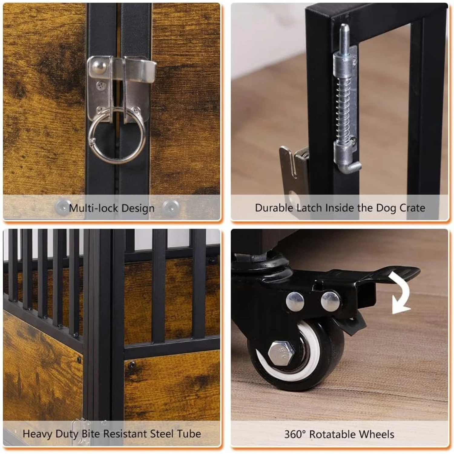 SMONTER Wooden Furniture Style Dog Crate 5 SMONTER Wooden Furniture Style Dog Crate - Image 5