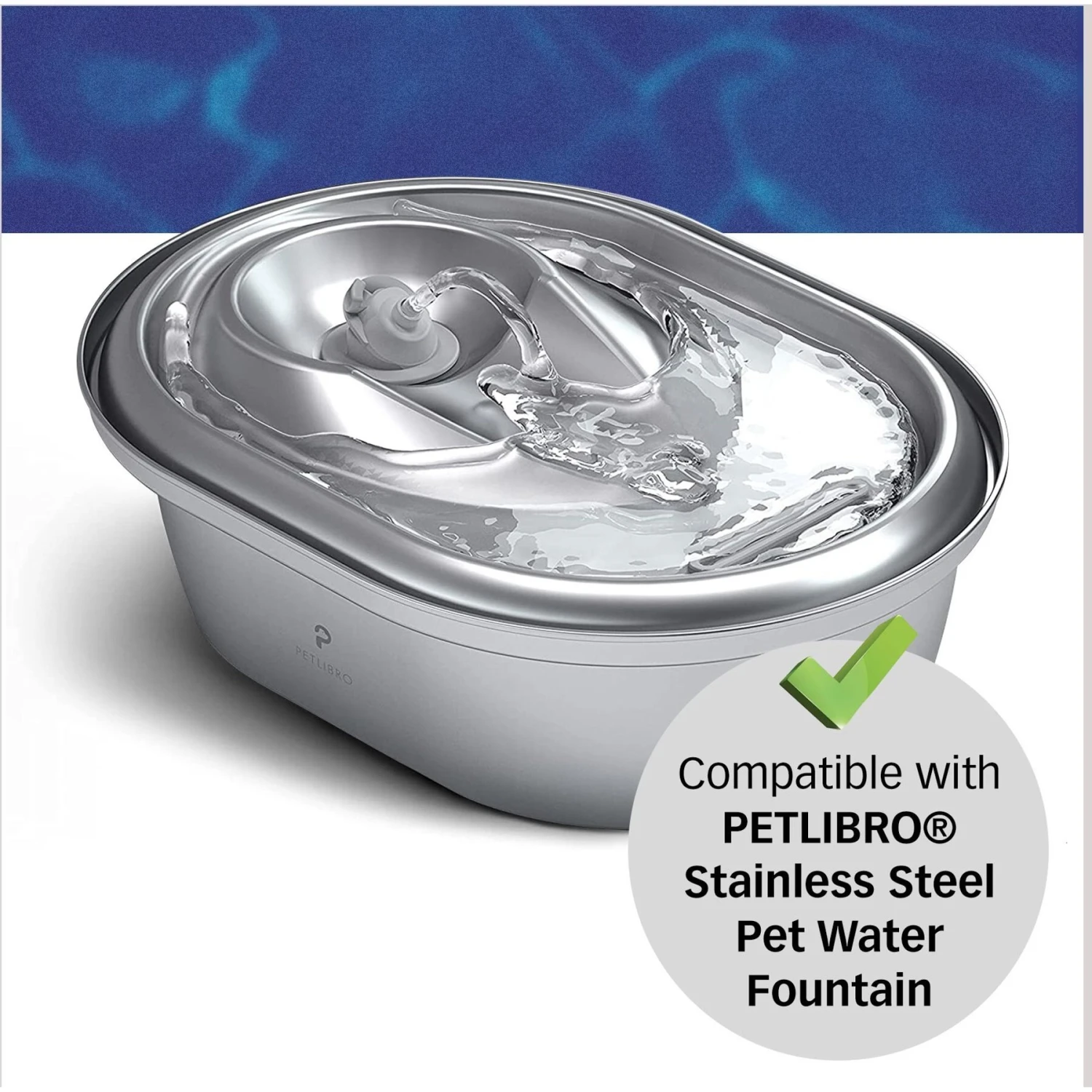 Petlibro Stainless Steel Dog & Cat Water Fountain, 2-L & Pet Standard PETLIBRO Model PLWF003 Stainless Steel Pet Water Fountain Replacement Filter & Replacement Pre-Filter Sponges, 67-oz, 12-pack 9 Petlibro Stainless Steel Dog & Cat Water Fountain, 2-L & Pet Standard PETLIBRO Model PLWF003 Stainless Steel Pet Water Fountain Replacement Filter & Replacement Pre-Filter Sponges, 67-oz, 12-pack - Image 9