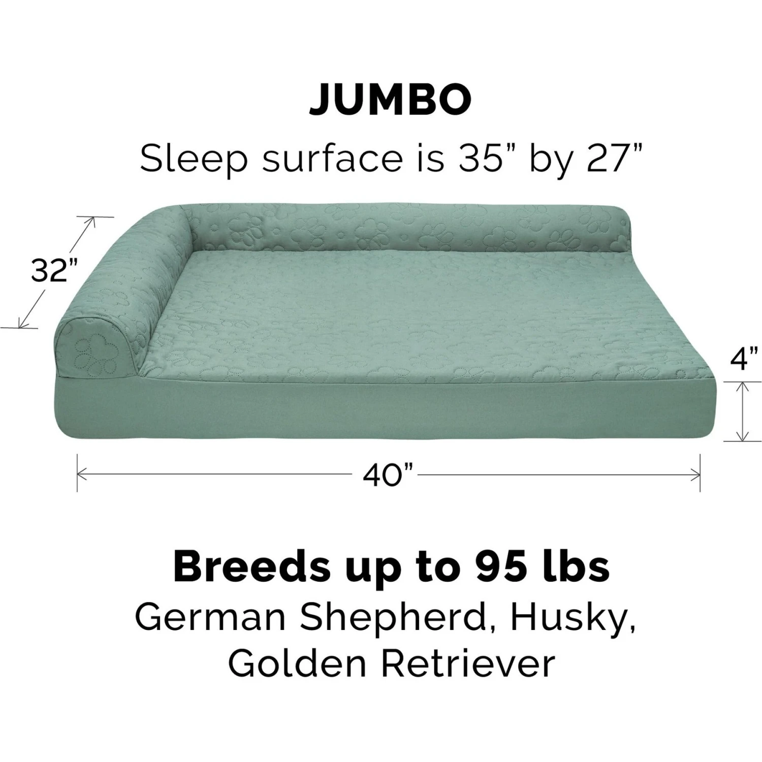 FurHaven Paw-Quilted Full Support Deluxe Chaise Orthopedic Cat & Dog Bed With Removable Cover 3 FurHaven Paw-Quilted Full Support Deluxe Chaise Orthopedic Cat & Dog Bed With Removable Cover - Image 3