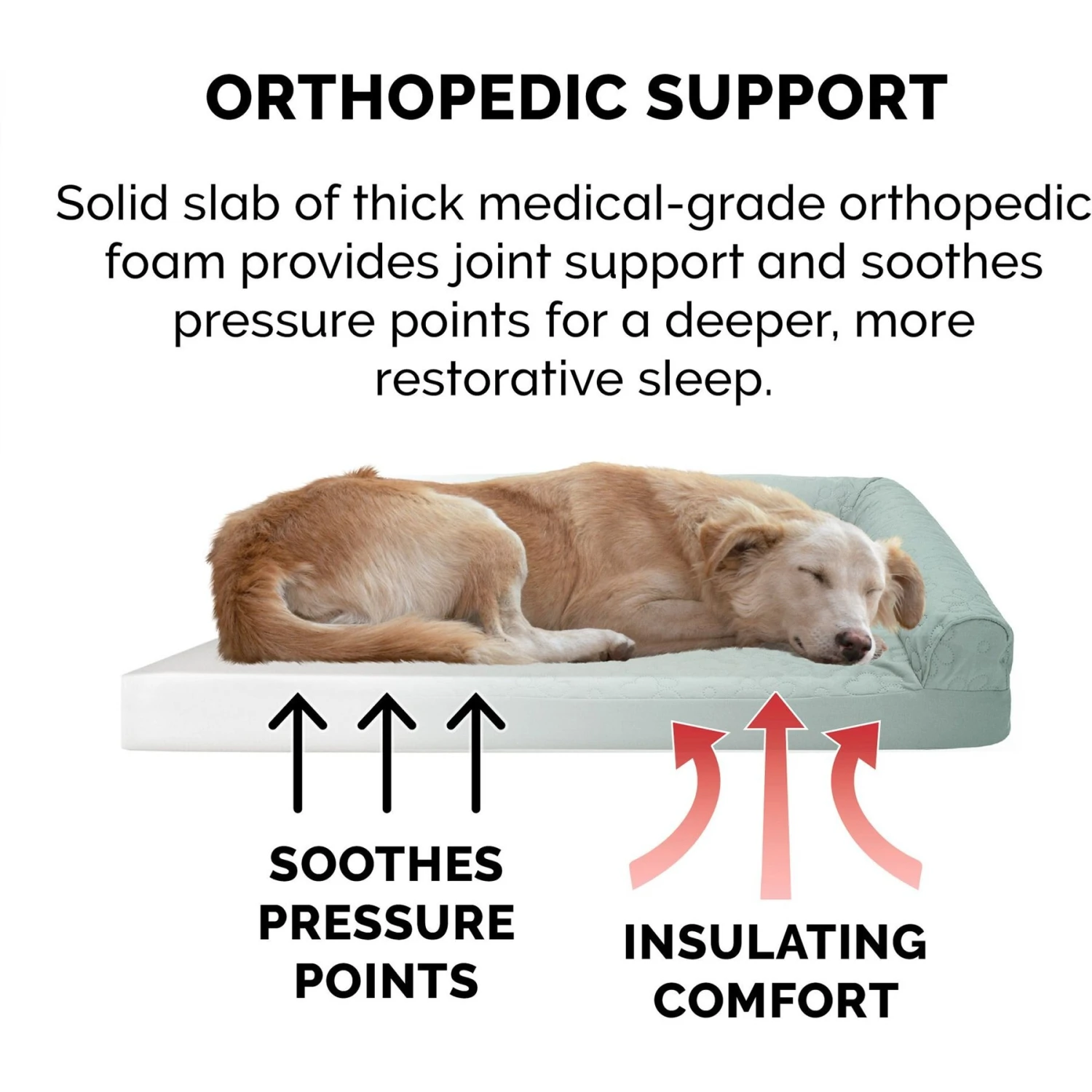 FurHaven Paw-Quilted Full Support Deluxe Chaise Orthopedic Cat & Dog Bed With Removable Cover 7 FurHaven Paw-Quilted Full Support Deluxe Chaise Orthopedic Cat & Dog Bed With Removable Cover - Image 7