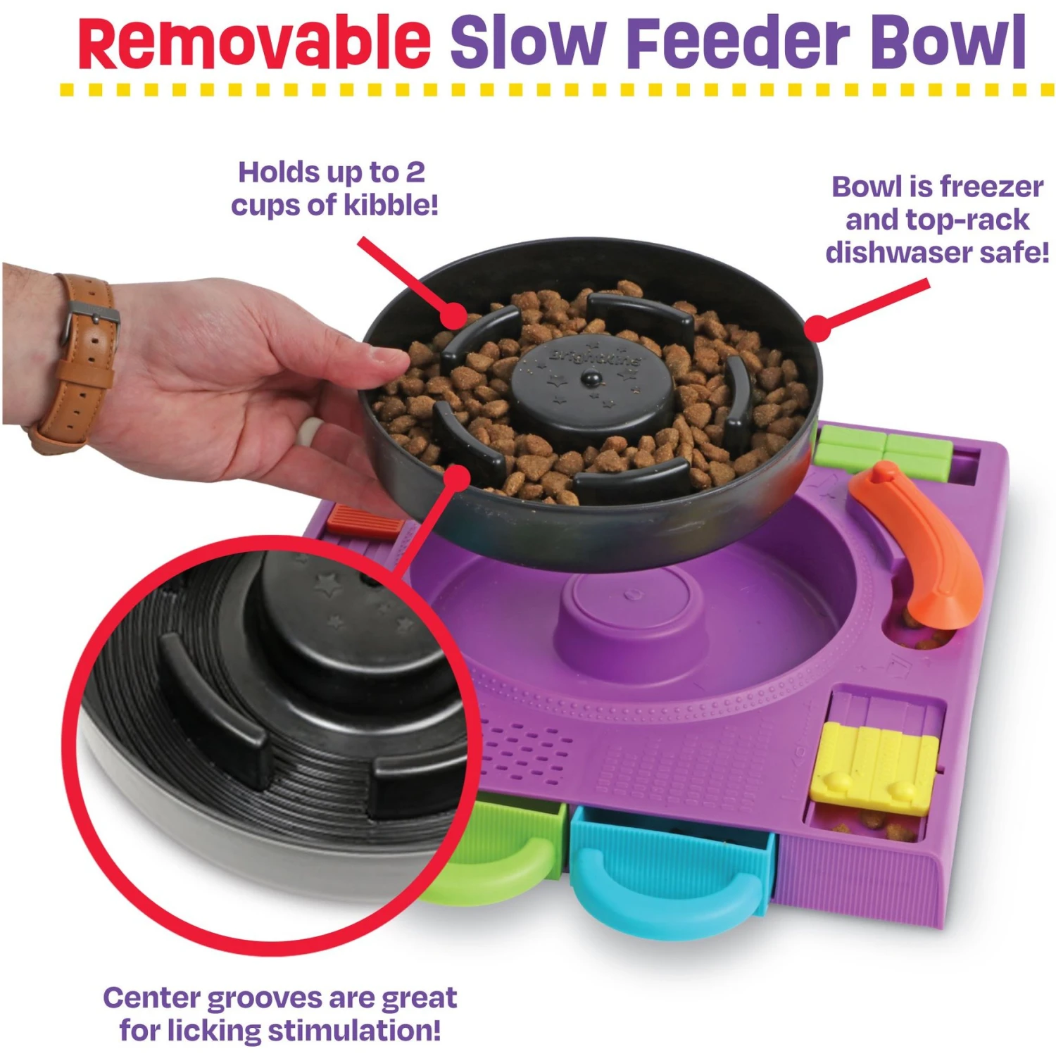 Brightkins DJ Doggo Puzzle Feeder Dog Toy 3 Brightkins DJ Doggo Puzzle Feeder Dog Toy - Image 3