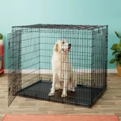 MidWest Solutions Series XX-Large Heavy Duty Double Door Wire Dog Crate, 54 Inch & MidWest Quiet Time Fleece Dog Crate Mat -Pup Haven Sales Store 939374 PT4. AC SS1800 V1691785952