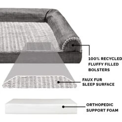 FurHaven Pet Products Luxe Fur & Performance Linen Full Support Dog & Cat Bed 13 FurHaven Pet Products Luxe Fur & Performance Linen Full Support Dog & Cat Bed -Pup Haven Sales Store 941190 PT4. AC SS1800 V1692386932