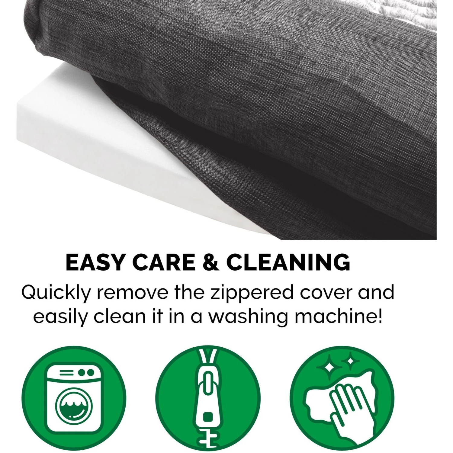 FurHaven Pet Products Luxe Fur & Performance Linen Full Support Dog & Cat Bed 9 FurHaven Pet Products Luxe Fur & Performance Linen Full Support Dog & Cat Bed - Image 9