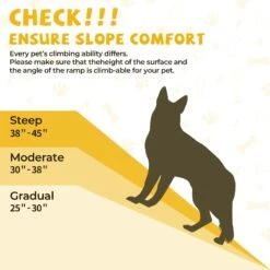 Coziwow Foldable Dog Car Ramp With Stairs, Black, 61-in -Pup Haven Sales Store 941678 PT2. AC SS1800 V1692301790