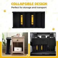 Coziwow Foldable Dog Car Ramp With Stairs, Black, 61-in -Pup Haven Sales Store 941678 PT6. AC SS1800 V1692301449