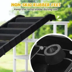 Coziwow Foldable Dog Car Ramp With Stairs, Black, 61-in -Pup Haven Sales Store 941678 PT7. AC SS1800 V1692305980