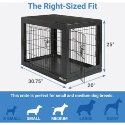 Frisco Double Door Furniture Style Dog Crate, Black & Frisco Swirl Dog Crate Mat 11 Frisco Double Door Furniture Style Dog Crate, Black & Frisco Swirl Dog Crate Mat -Pup Haven Sales Store 947710 PT2. AC SS1800 V1693920105