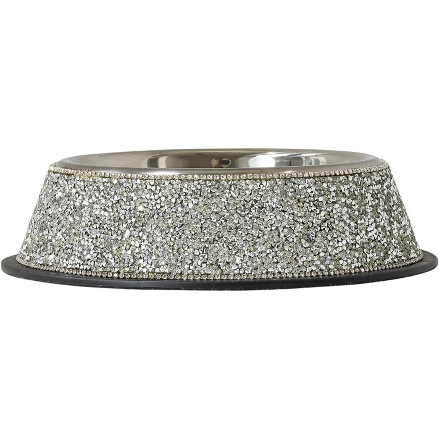 Sparkles Home Luminous Rhinestone Dog Bowl, Silver 2 Sparkles Home Luminous Rhinestone Dog Bowl, Silver - Image 2
