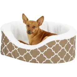 MidWest QuietTime Defender Orthopedic Bolster Cat & Dog Bed With Removable Cover, Brown -Pup Haven Sales Store 99116 PT3. AC SS1800 V1566323354
